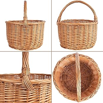 Amazon｜ハンドル付きのクリエイティブホームウィッカーバスケット| 35