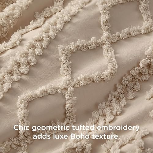 Miniatura 113 de Bedsure Funda de edredón bohemia, tamaño Queen, suave y cómoda, diseño elegante, ropa de cama bohemia para decoración, lavable a máquina, para todas