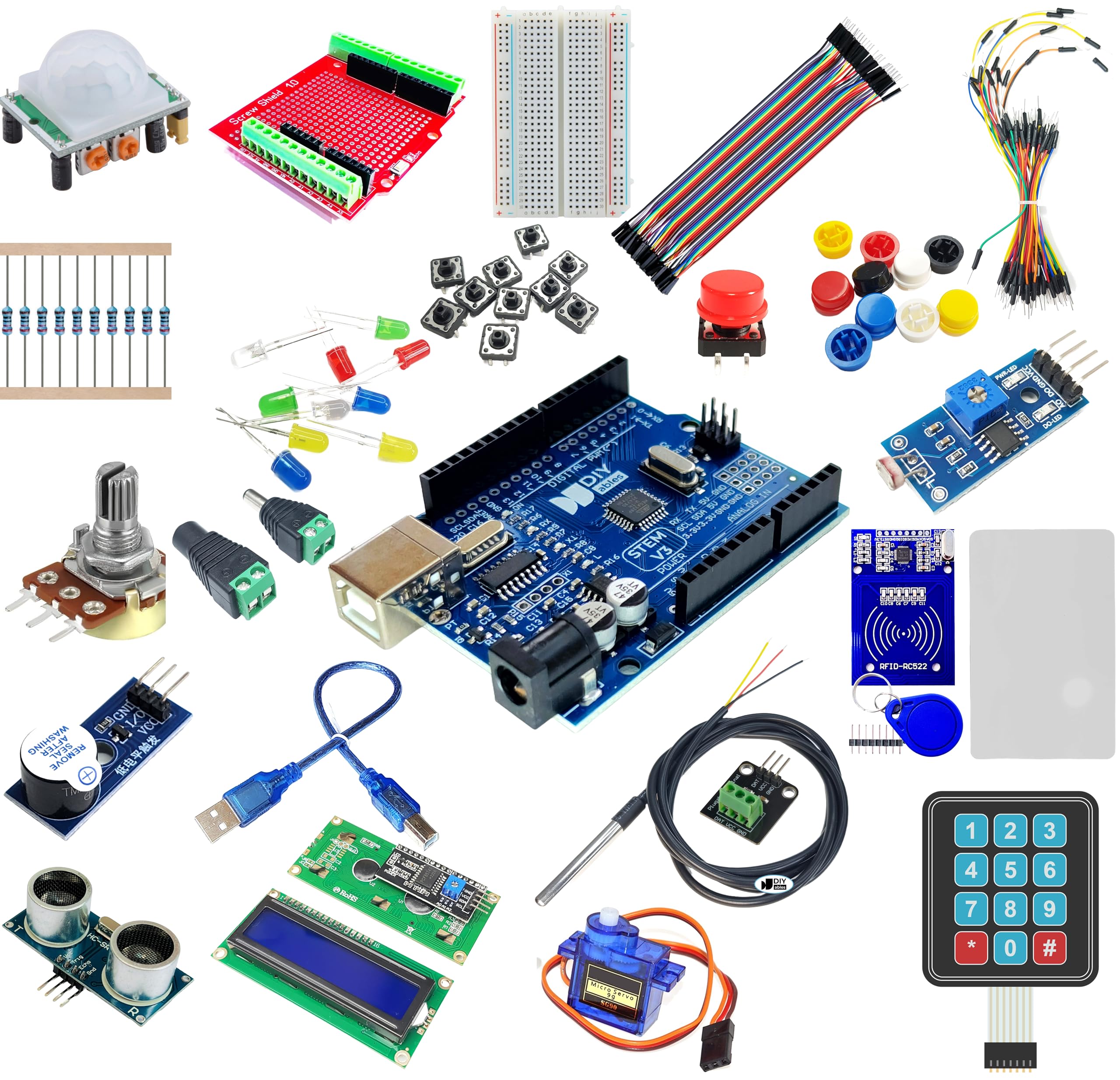 Amazon.com: DIYables STEM V3 Starter Kit Compatible with Arduino