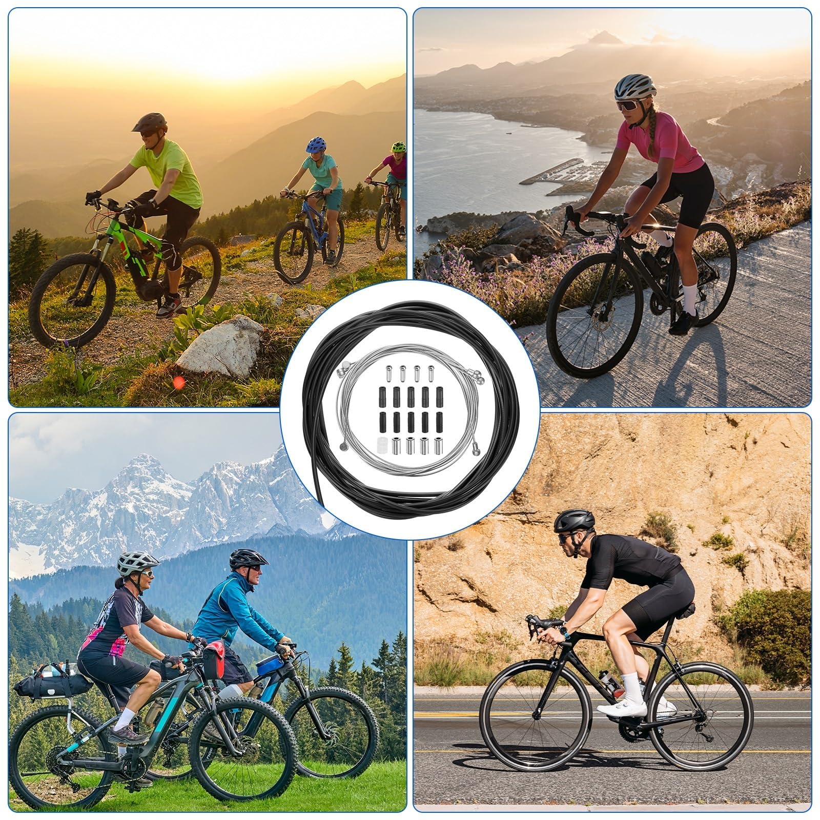 Generisch 2,5 M Universal-Fahrrad-Brems- Und Schaltkabelhüllen-Set, Innenkabel-Ersatzset