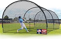 SHANTRA 22FT Baseball Batting Cage with Frame & Net - Backyard Softball Hitting Practice Net 22x13x9FT Durable Outdoor Cage