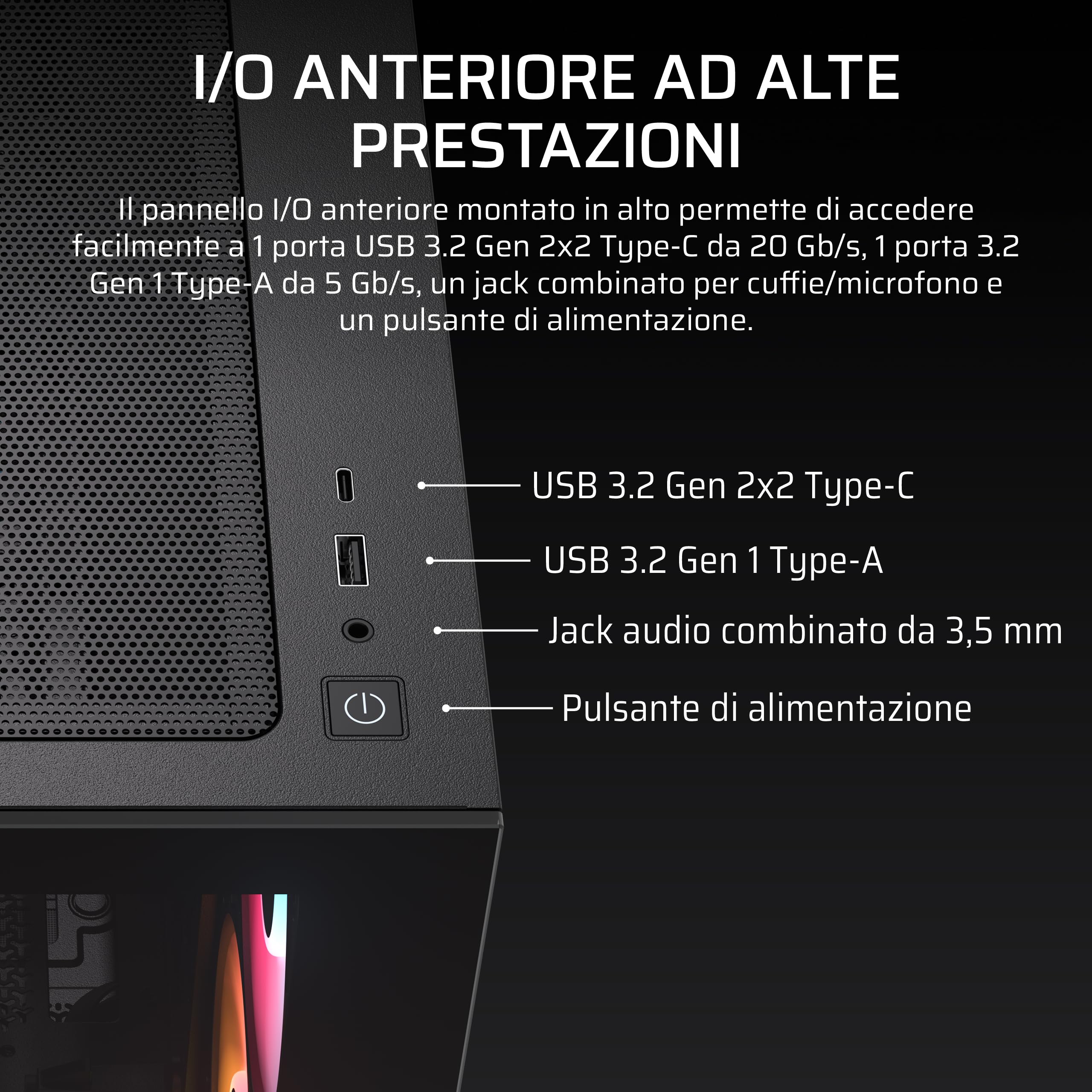 Corsair 2800X RS ARGB Case PC Micro-ATX Panoramico – Nero | 3 Ventole Incluse, Personalizzazione Modulare, Supporto Anti-Flessione GPU, Compatibile Schede Madri A Connessione Inversa
