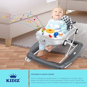 Girello Baby FANTASK 4 In 1 - Pieghevole, Regolabile In Altezza E Velocit&agrave;, Con Luci E Musica