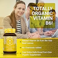 Vista 3 de True Veda Cápsulas de hoja de albahaca sagrada USDA Organic Suplemento de albahaca sagrada Tulsi Vitamina orgánica B6 Extracto de ácido