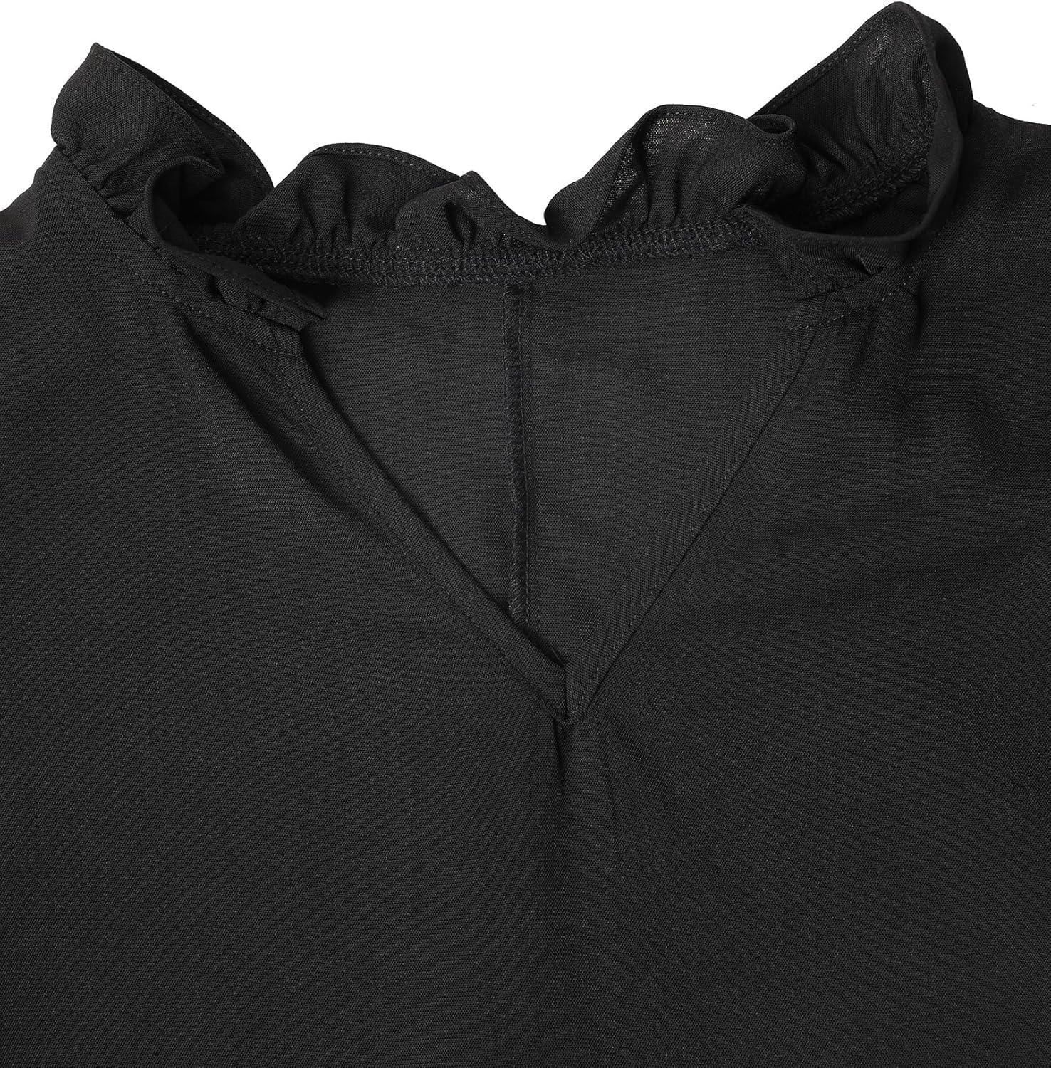 Avanova Women Leopard Print Ruffle V Neck Top 3/4 Long Sleeves Work Business Blouses Shirt - Image 3