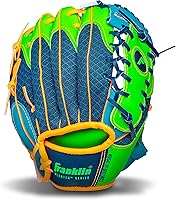 Vista 1 de Franklin Sports - Juego de guante de béisbol para niños + juegos de pelota de espuma - Guantes de teeball Meshtek para niños + bebés - Lanzamiento