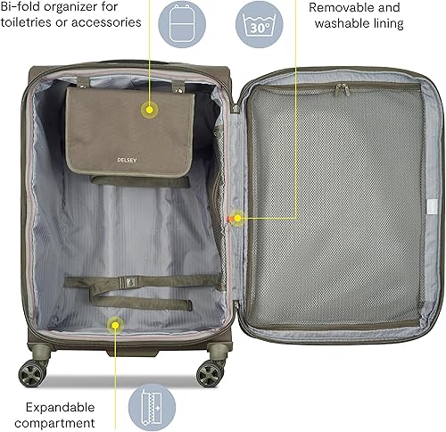 Miniatura 3 de DELSEY Paris Helium DLX Softside - Equipaje expandible con ruedas giratorias Azul marino Helium Dlx Softside - Equipaje expandible con ruedas