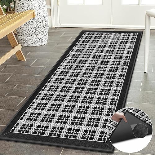 Alfombra de pasillo larga de goma suave de 10 pies  Alfombra bohemia de cocina para entrada, alfombra para vestíbulo, patio, comedor, puerta, disponible en Yaxa Peru