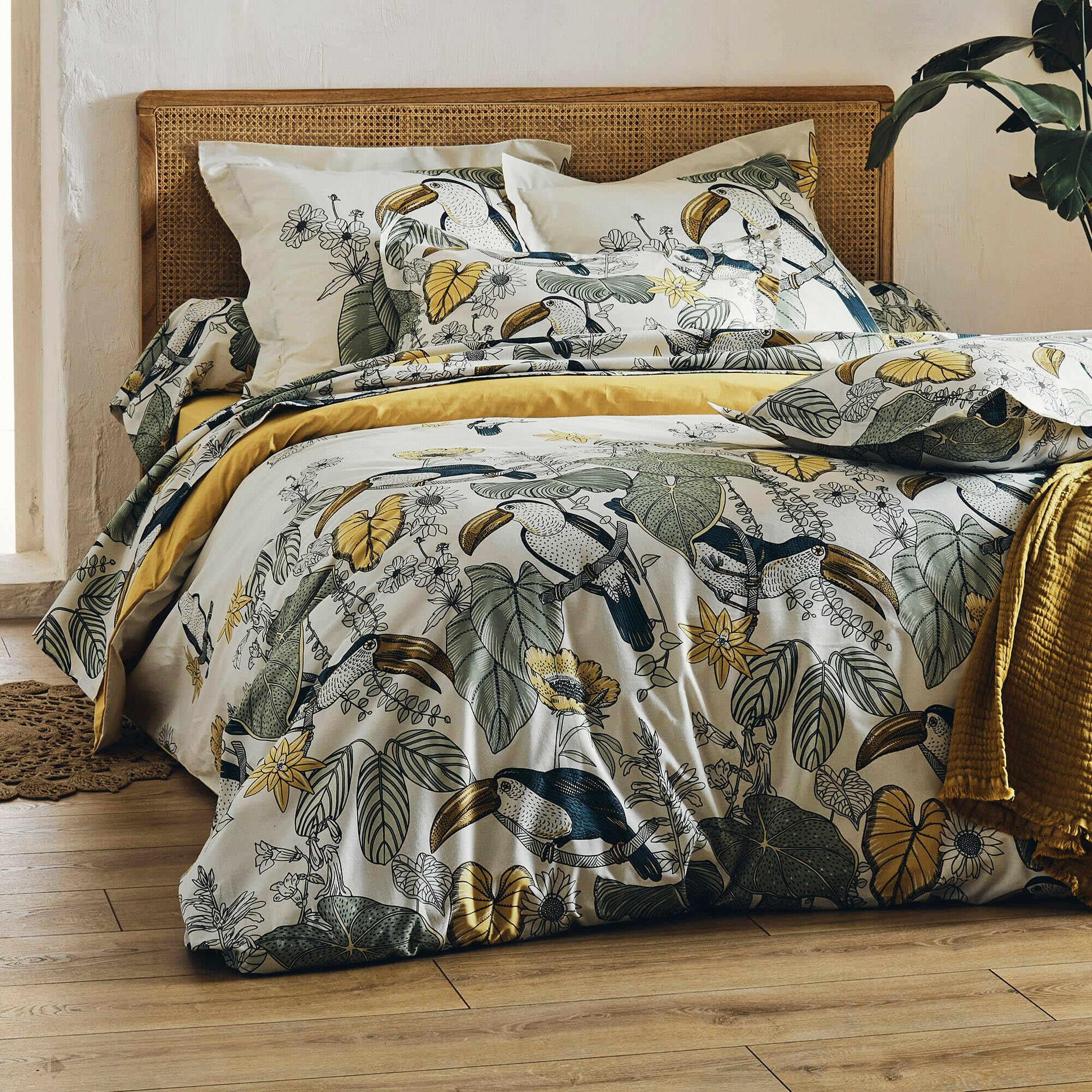 Linnea Housse de Couette 280x240 cm 100% Coton Toco Vert
