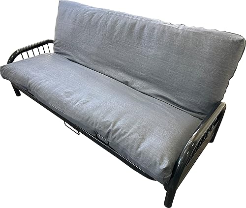 Miniatura 5 de D&D Futon Furniture Real Jean - Fundas de colchón de futón de mezclilla, protector de colchón, fundas de cama (mezclilla oscura, matrimonial, 6 x 54