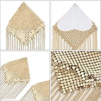 Vista 7 de MINGSEECESS Sujetador de silicona de metal dorado reutilizable para mujer, diseño de pétalos de pecho, autoadhesivas, con borla