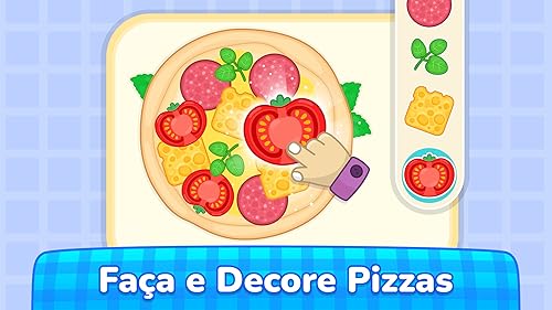 Jogos infantis de cozinha - Jogo educativo de fazer pizza para crianças 2-5 anos