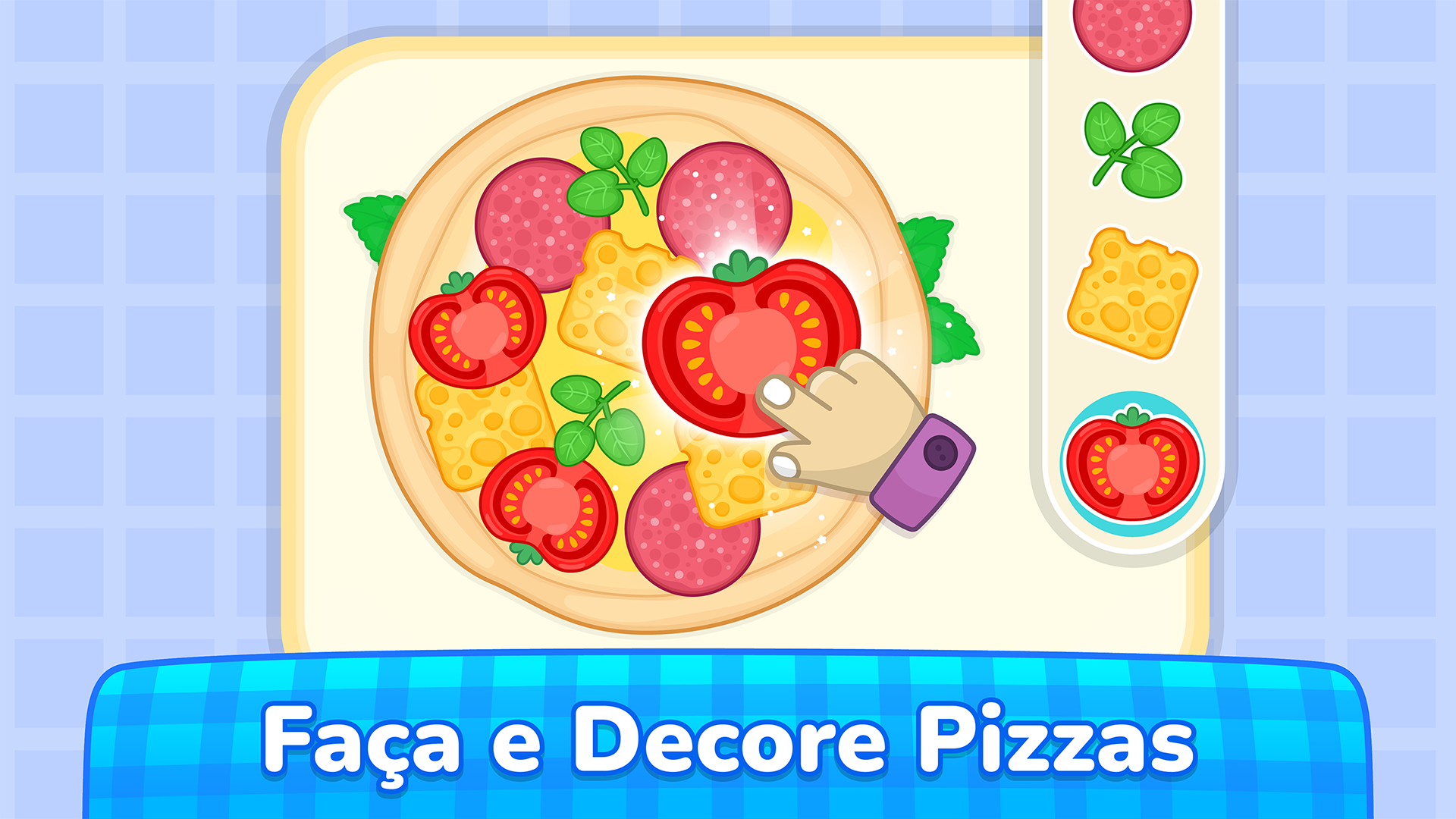Jogos infantis de cozinha - Jogo educativo de fazer pizza para crianças ...