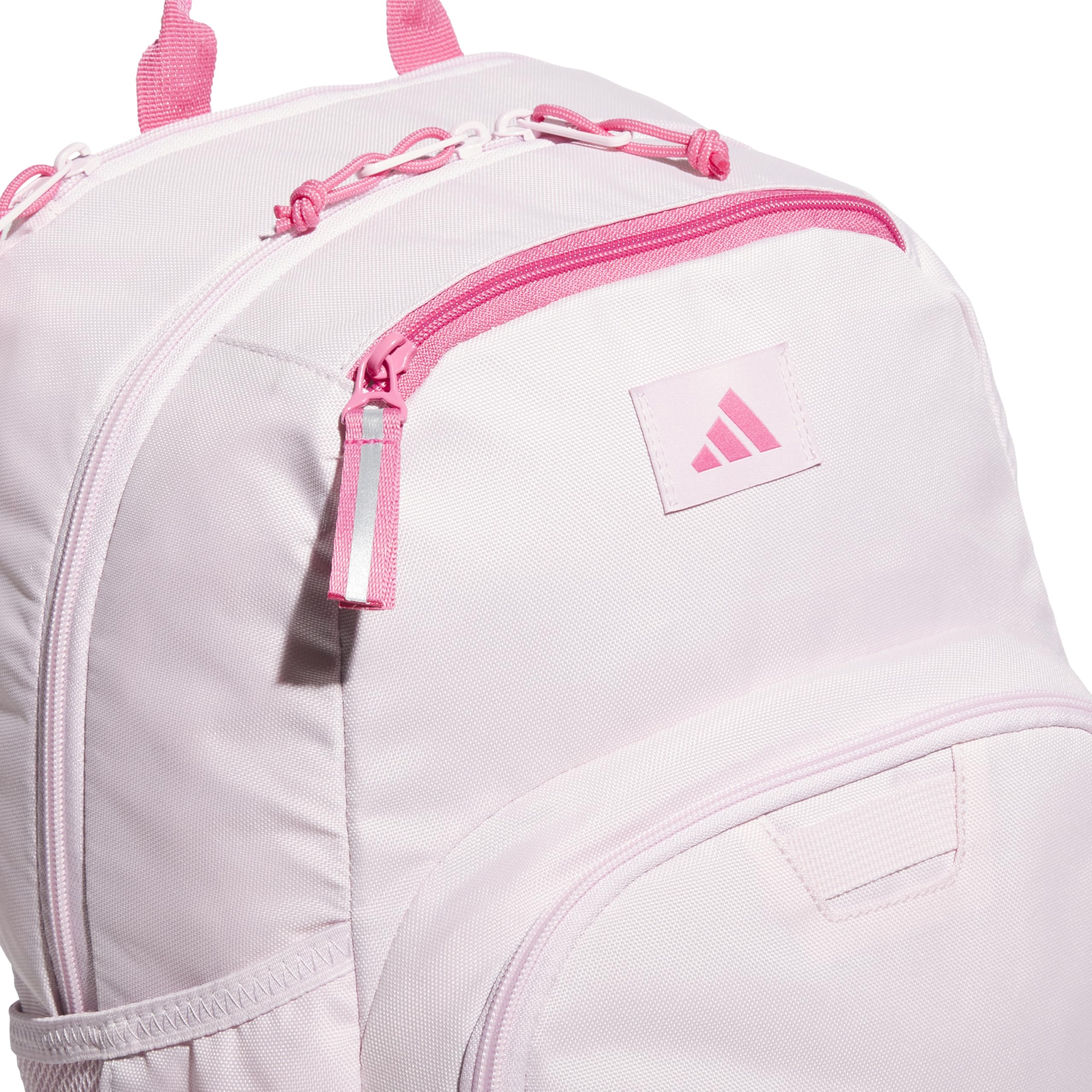 adidas Unisex dziecięcy plecak Midway (28L) trwały student sportowy siłownia laptop książka torba dla chłopców/dziewcząt plecak torba, Przezroczysty różowy/różowy Fusion, One Size, Casual