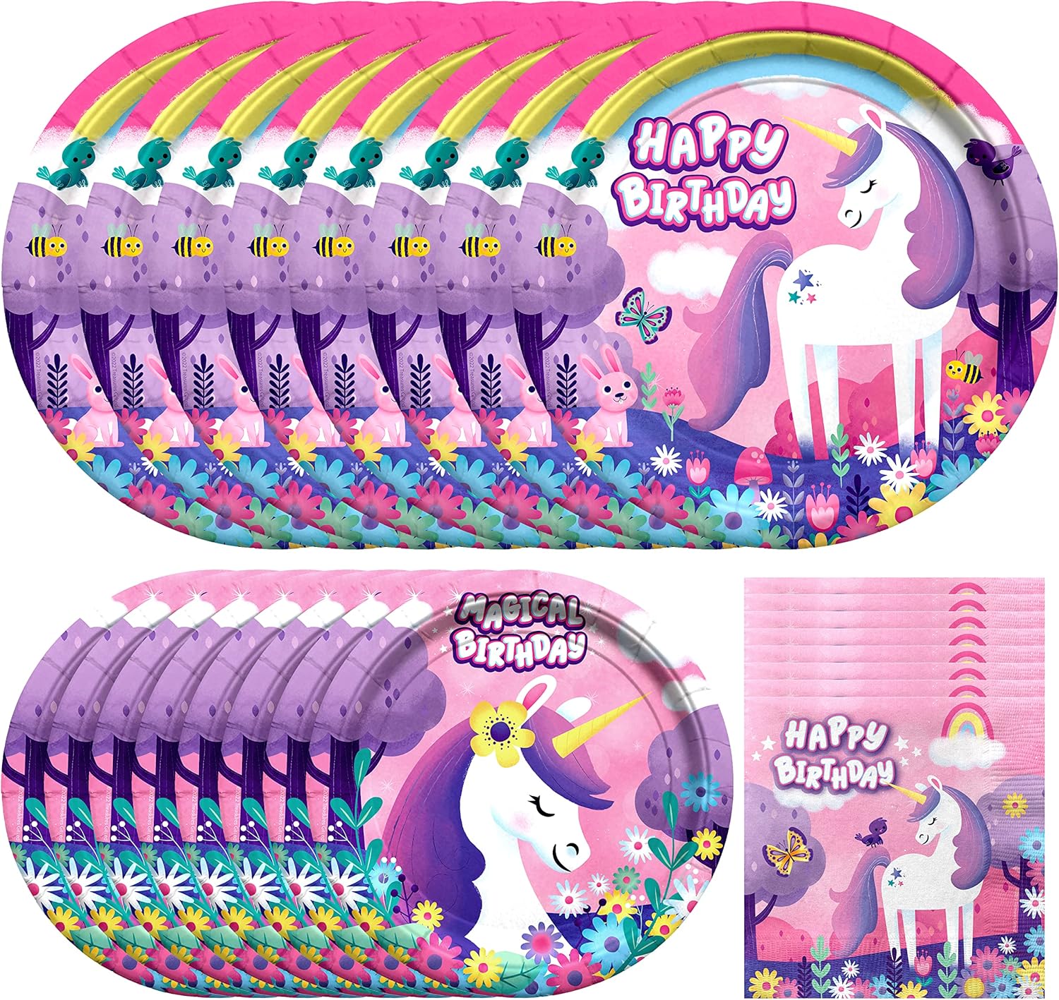 Treasures Gifted Rainbow Unicorn Birthday Party Supplies Serves 24 Guests