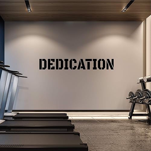 Miniatura 4 de Calcomanía de pared extra grande para gimnasio, dedicación, 7 pulgadas de alto x 48 pulgadas de ancho, decoración de pared para el hogar o el