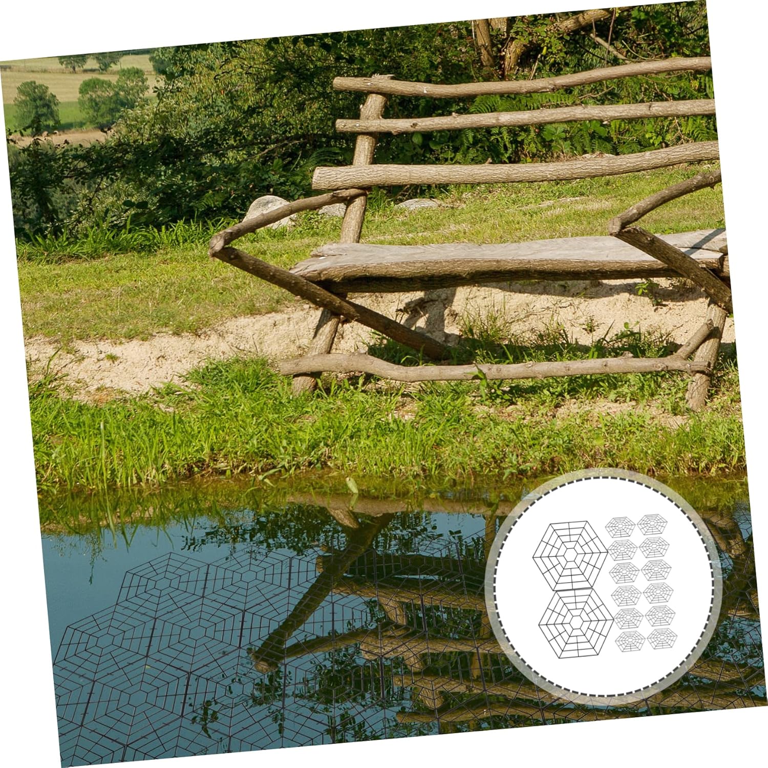 30Pcs Fish Protector Six Angle Protective Nets for Outdoor Use Bird Prevention for Fish Your