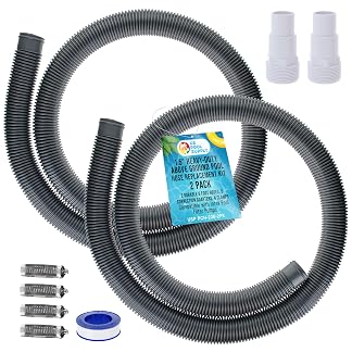 U.S. Pool Supply 1.5" HD Above Ground Pool Hose Replacement Kit, Silver 6'