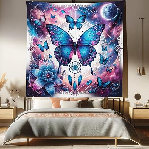 Miniatura 142 de Ambesonne Tapiz indie, estilo moderno de Memphis de los años ochenta, geométrico, abstracto, colorido, diseño de puntos, funky, para colgar en la