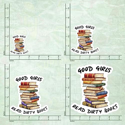 Miniatura 6 de 314PI Calcomanías de libros sucios con texto en inglés "Good Girls Read Dirty", calcomanías de Kindle, calcomanías divertidas, calcomanías de libros