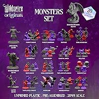 Vista 2 de Wildspire Fantasy Monsters & Bookish Dragon for DND Miniatures Unpainted Bulk 28mm-32mm Dungeons & Dragons Minis Pathfinder Figures Fantasy