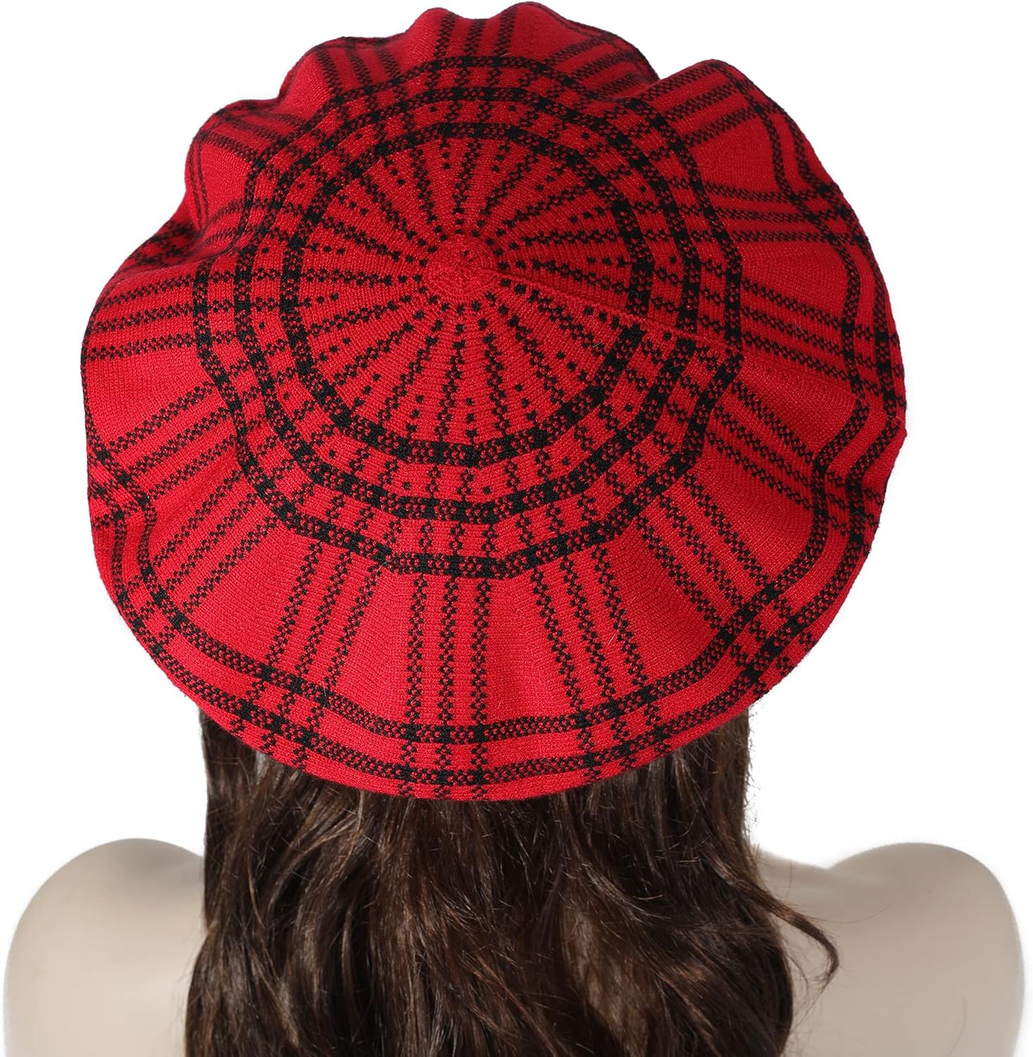 ZLYC Womens French Beret Hat Reversible Knitted Thickened Warm Cap for Ladies Girls - Image 8