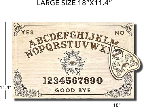 Miniatura 2 de Tablero de madera grande para espirituosos, hecho a mano, con plancheta de madera, tabla de hablar de madera de alta calidad hecha a mano (grande