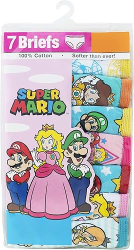 Miniatura 4 de Nintendo Ropa interior de 100% algodón peinado de princesa durazno, margarita, Yoshi, Super Mario y Luigi disponible en tallas 4, 6 y 8