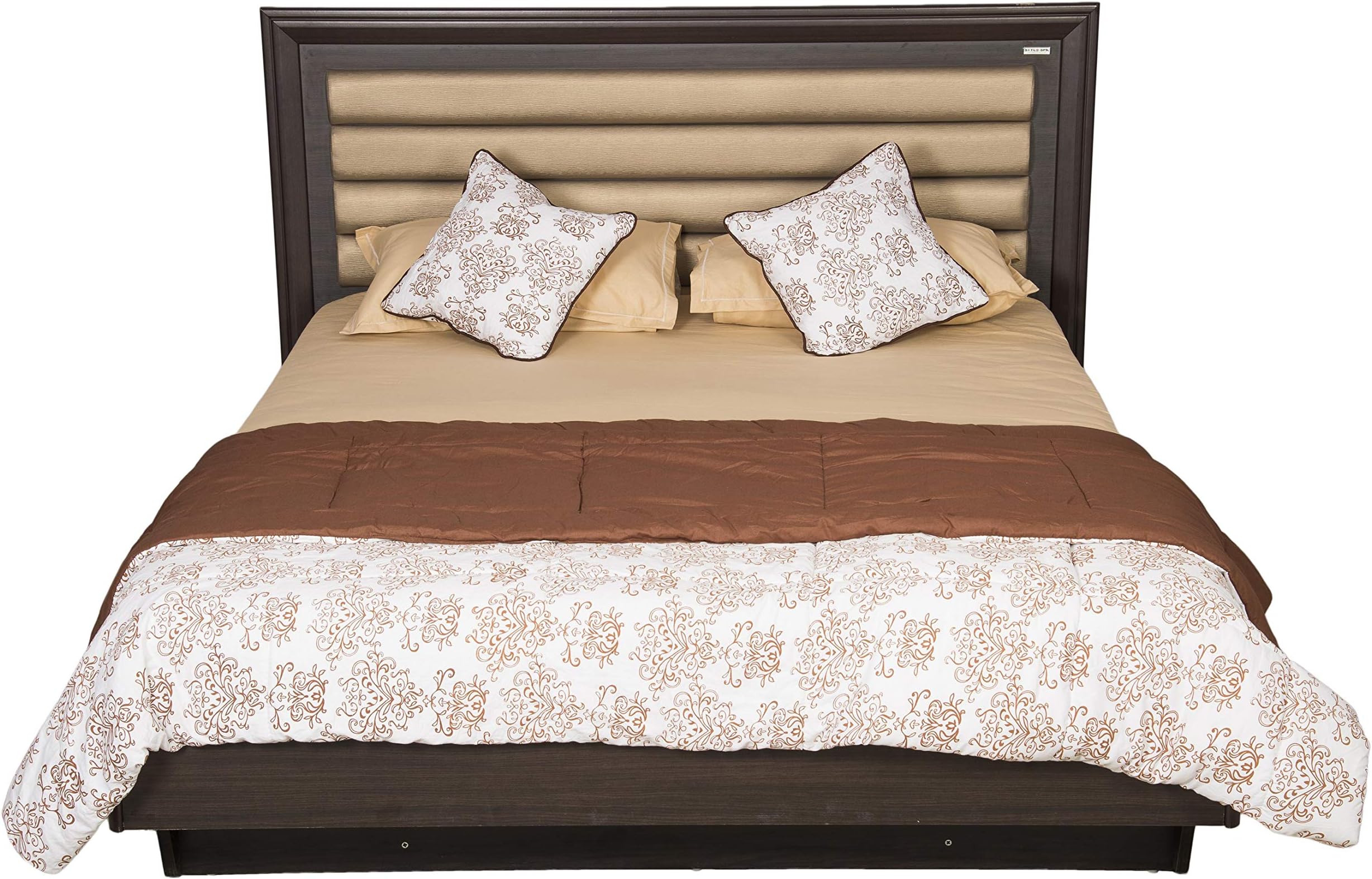 STYLESPA Horizonte King Size Engineered Wood Bed with Hydraulic Storage (MDF - Saxon Oak)