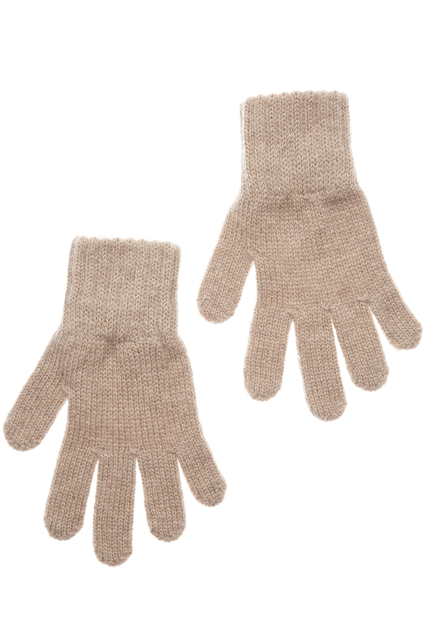 Knitas Boys Beige Knitted Wool Finger Gloves For Children, Warm Double Layer Winter Gloves For And Girls, 7-8 Years, Comfortable Soft Gloves In Size 7, Größe 7 (Für 7-8 Jahre)