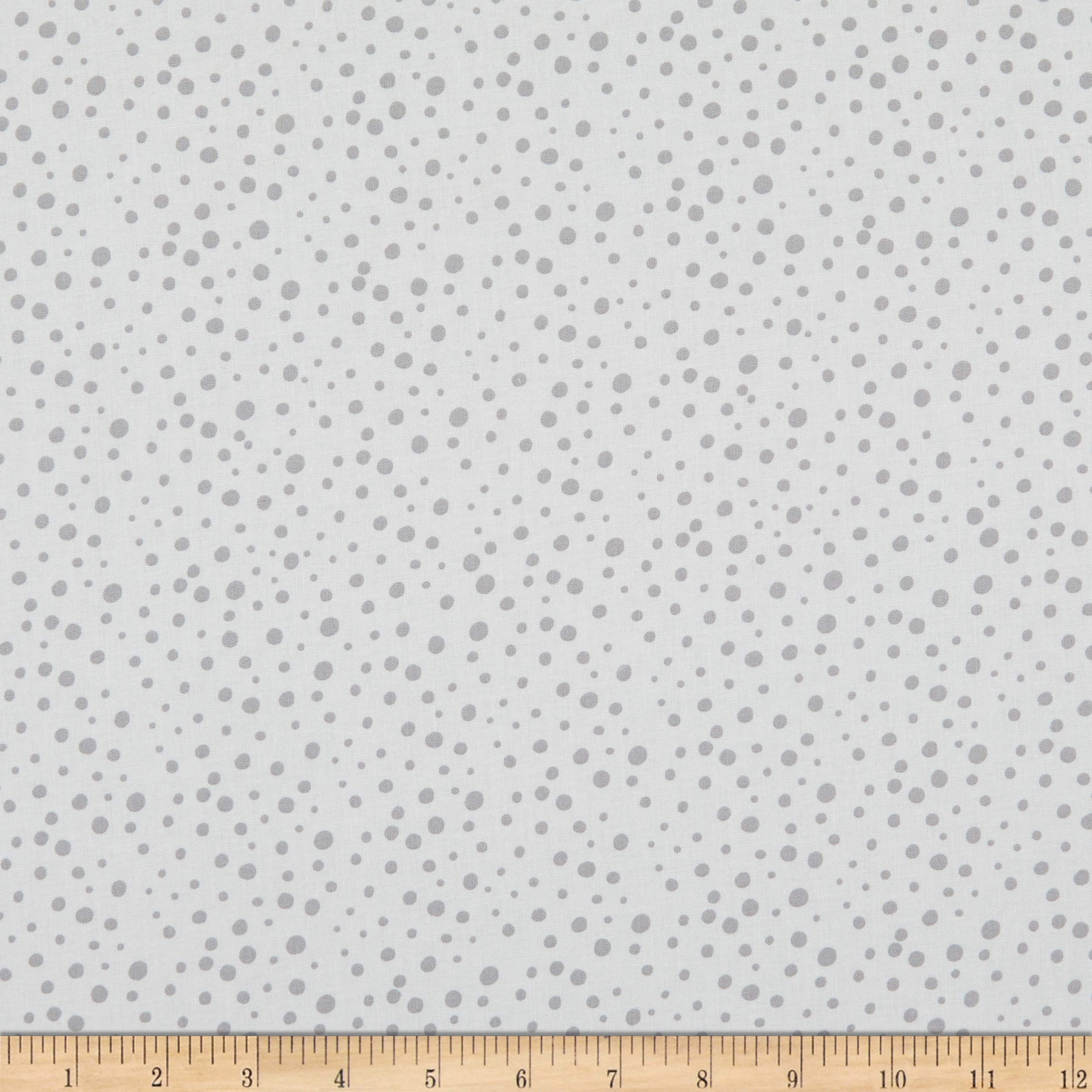 Michael Miller Love To Knit Dot, Dot, Dot Fog, Quilting Fabric by the Yard