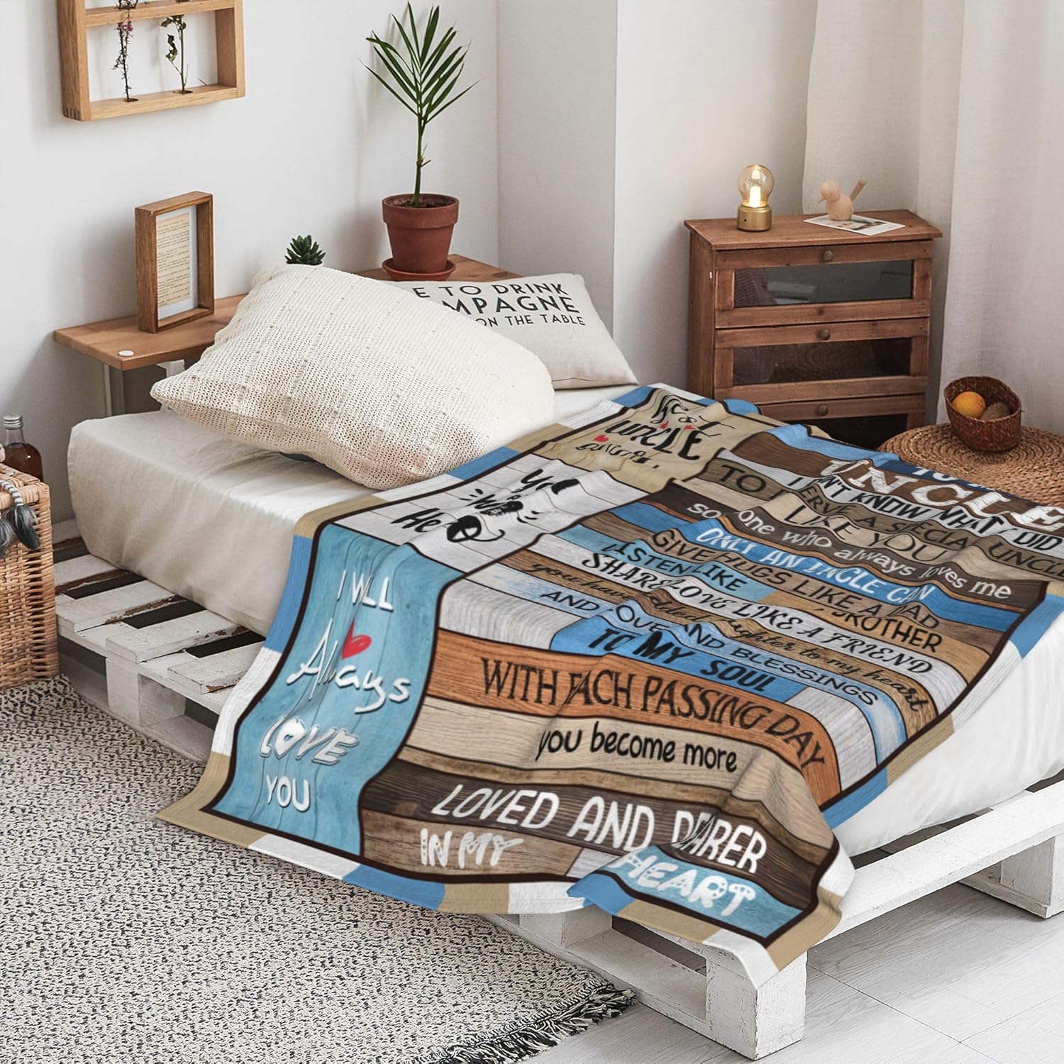 Best Gift Blanket for Uncle – Cool Father’s Day Blanket 50”x60”– Unique Birthday Christmas Thanksgiving Gifts Idea for Uncle from Nephew or Niece - Image 3