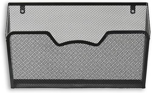 Miniatura 5 de Simple Houseware Soporte organizador de archivos de bolsillo único para montaje en pared, 3 paquetes, negro