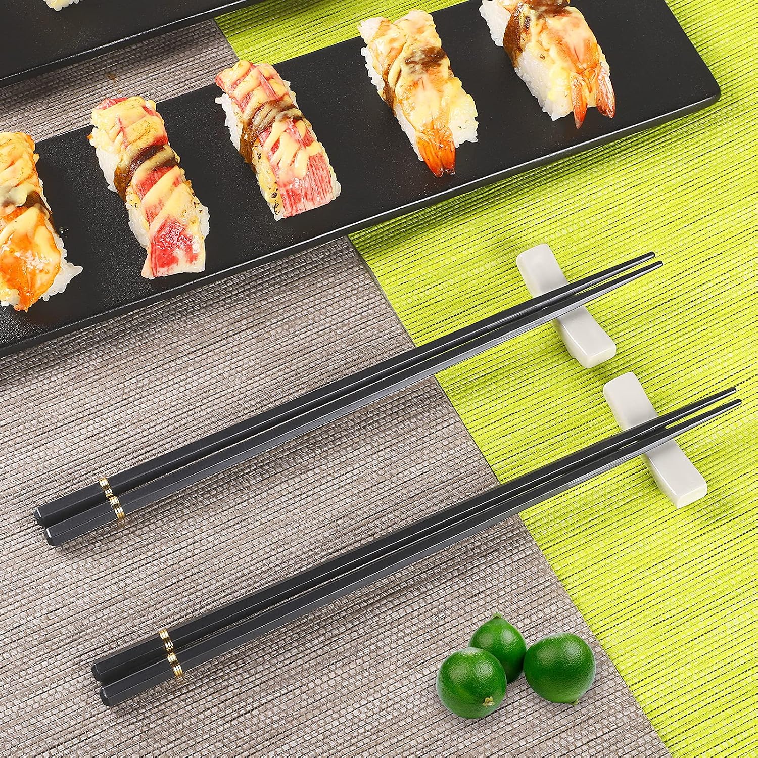 Bеѕt Cуbеr Mоndау 🔥 Chopsticks Reusable Chinese Japanese Fiberglass Chopsticks with Holder, Dishwasher Safe, Premium Quality Chopsticks Gift Set(5 Pairs)