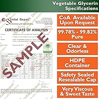 Vista 4 de Glycerin Vegetable Kosher USP, 1 Galón, 10.5 libras. (168 oz.) - USP, Kosher, grado farmacéutico