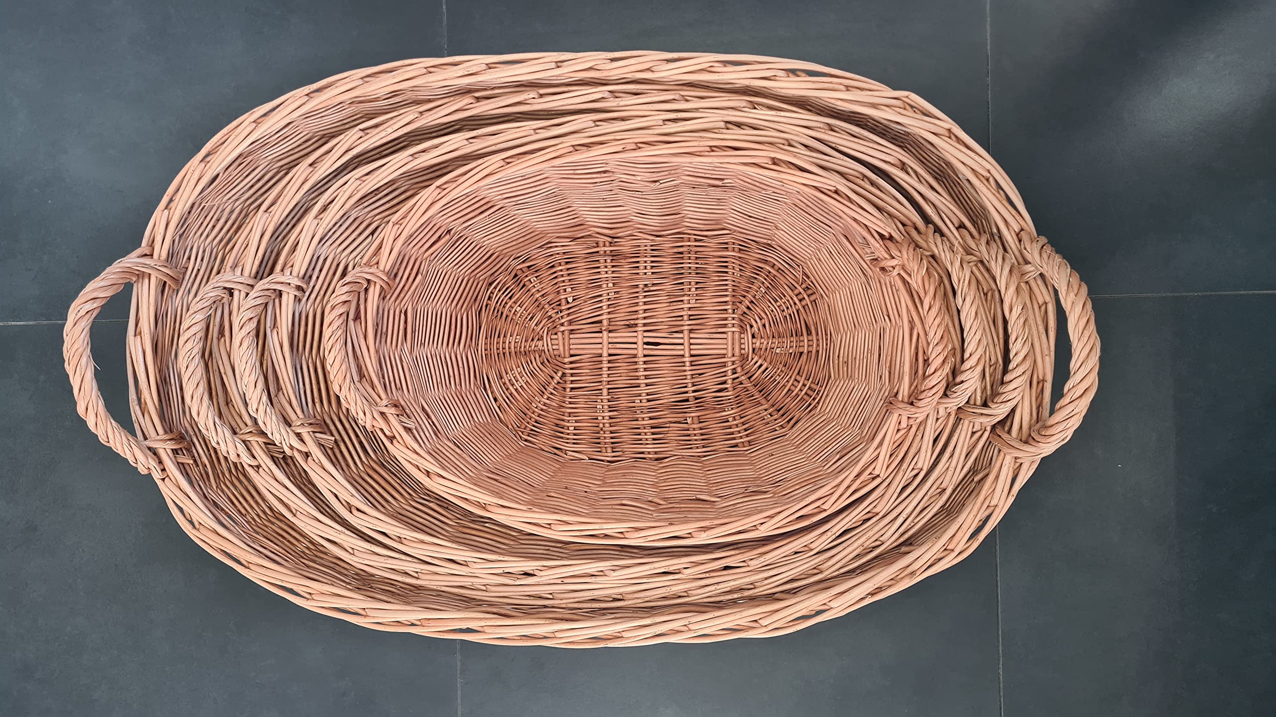 Wäschekorb Wäschebox aus Weide S M X XL 50-80cm (60cm)