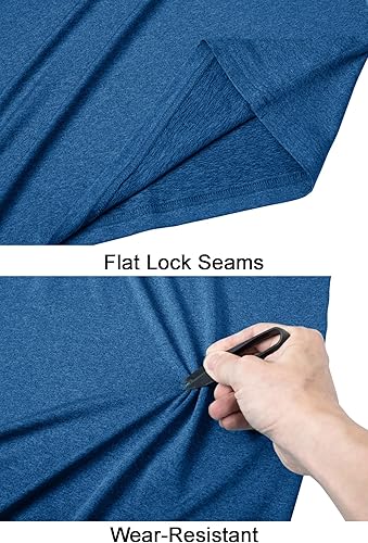 Miniatura 7 de MAGCOMSEN Sudadera con cremallera de 14 para hombre, manga larga UPF 50+, camiseta deportiva ligera para entrenamiento atlético