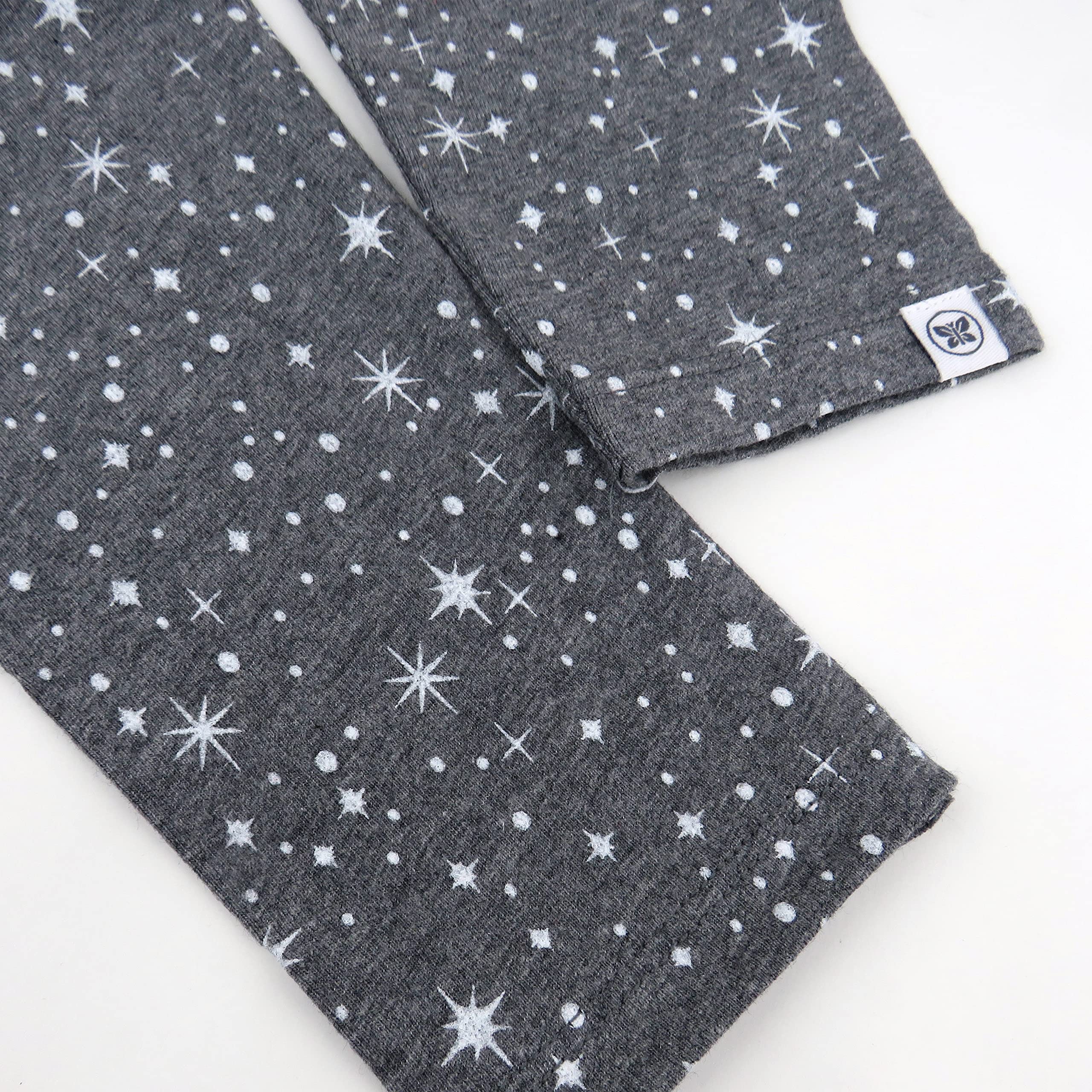 HonestBaby Dziewczęce wielopak legginsy skinny, rozkloszowane i bojówki, bawełna organiczna, dla niemowląt, małych dzieci, wzór Play, 3T (5 sztuk)