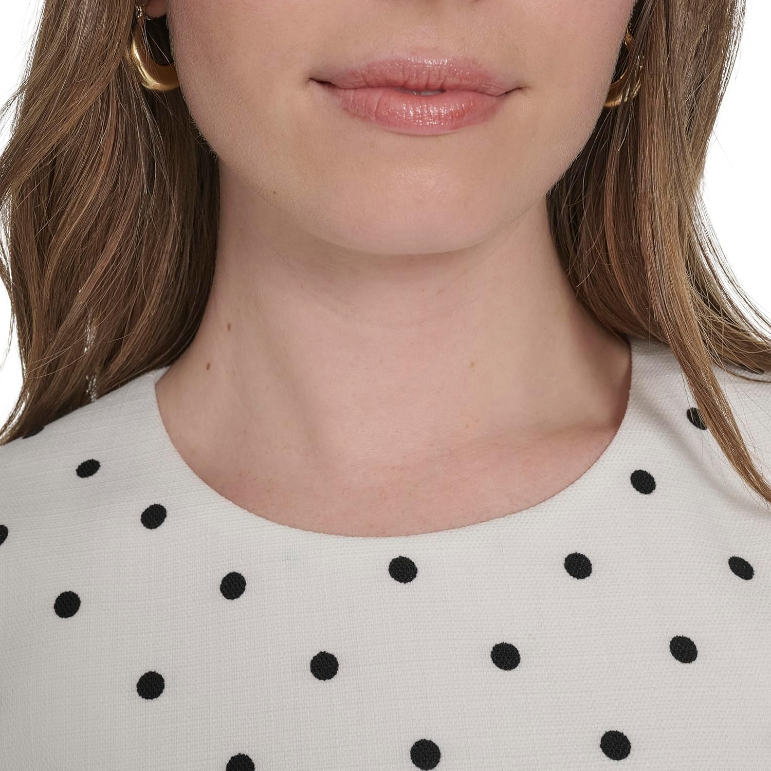 Tommy Hilfiger Womens Sleeveless Crew Neck Two Hip Pockets Hopsack Shift Mini Dress - Image 5