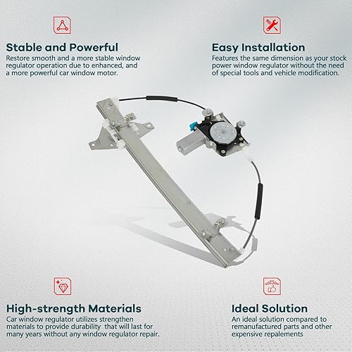 Miniatura 2 de FINDAUTO Elevalunas eléctrico trasero izquierdo del lado del conductor para 2007-2011 para Chevrolet Aveo, 2007 2009 2010 para Pontiac G3 751-094