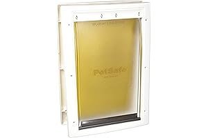 PetSafe Extreme Weather Pet Door for Large Pets, Medium, White