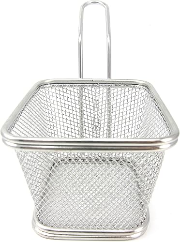 Miniatura 9 de Best Utensils Chips - Cestas de acero inoxidable para freidora, colador para servir alimentos, herramienta de cocina, cesta de papas fritas (pequeña