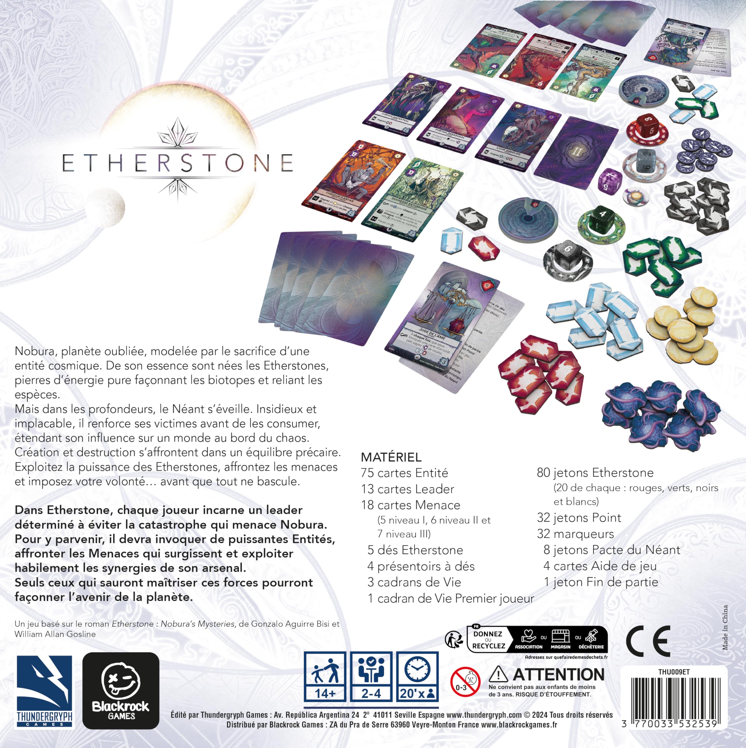 Etherstone - strategiczna i ewolucyjna gra planszowa | 2-4 graczy | Od 14 lat | Kombinacje kart, kości i zarządzanie zasobami | Blackrock Games