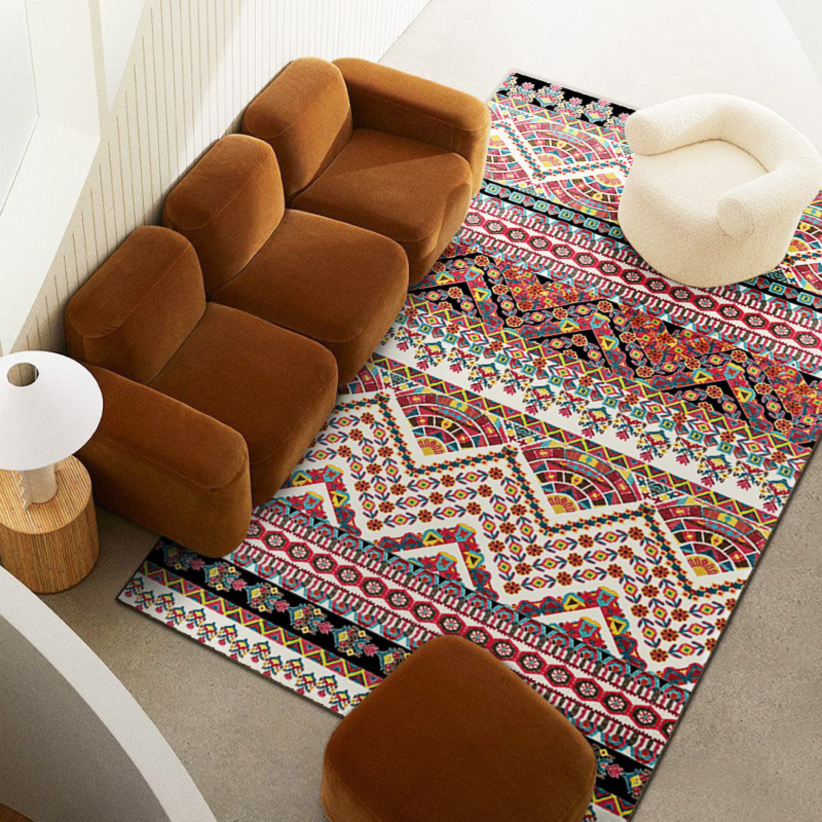 Tapis traditionnel 200x300 cm au design vintage raffiné et dense