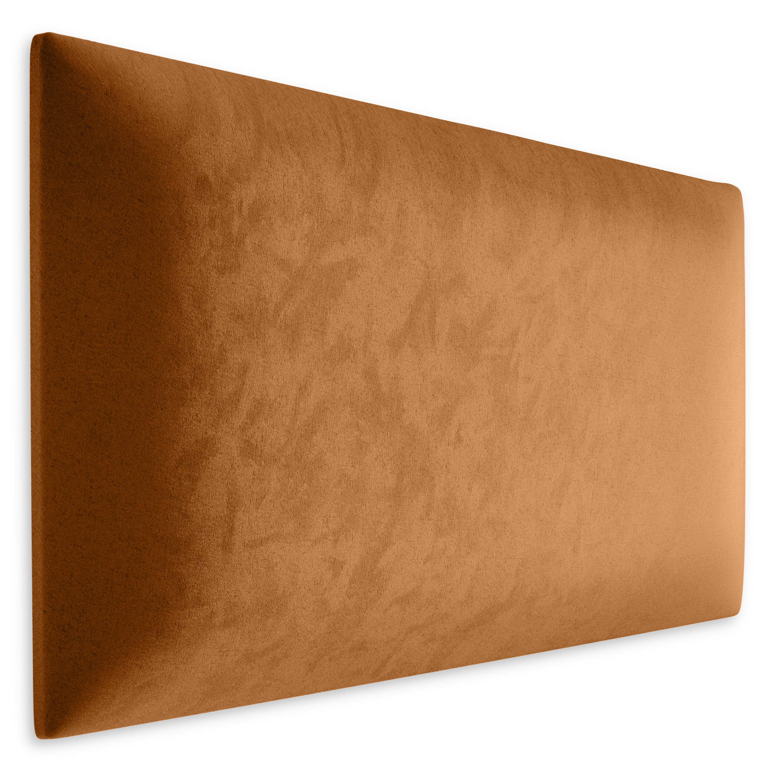 Muralo Samt Wandkissen Stoff Polsterpaneel Schlafzimmer Wohnzimmer Bett Wandpolster Bettkopfteil Lendekissen Modern Luxus Gepolstert Polster Paneel (Honiggelb, 60 cm x 40 cm)