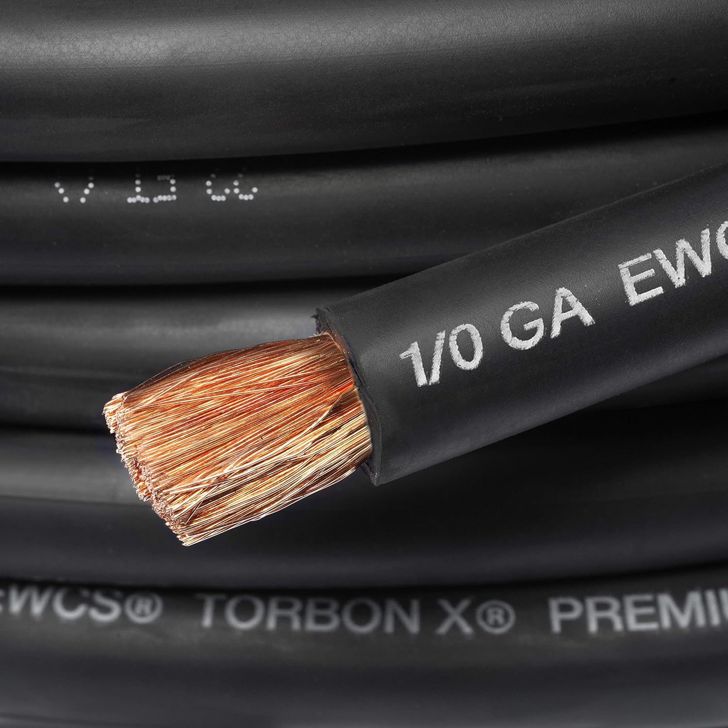 Buу 1 gеt 1 1/0 Gauge Torbon X - 50 Feet Black - 100% Copper Premium Industrial Grade Extra Flexible Welding Cable 600 Volt
