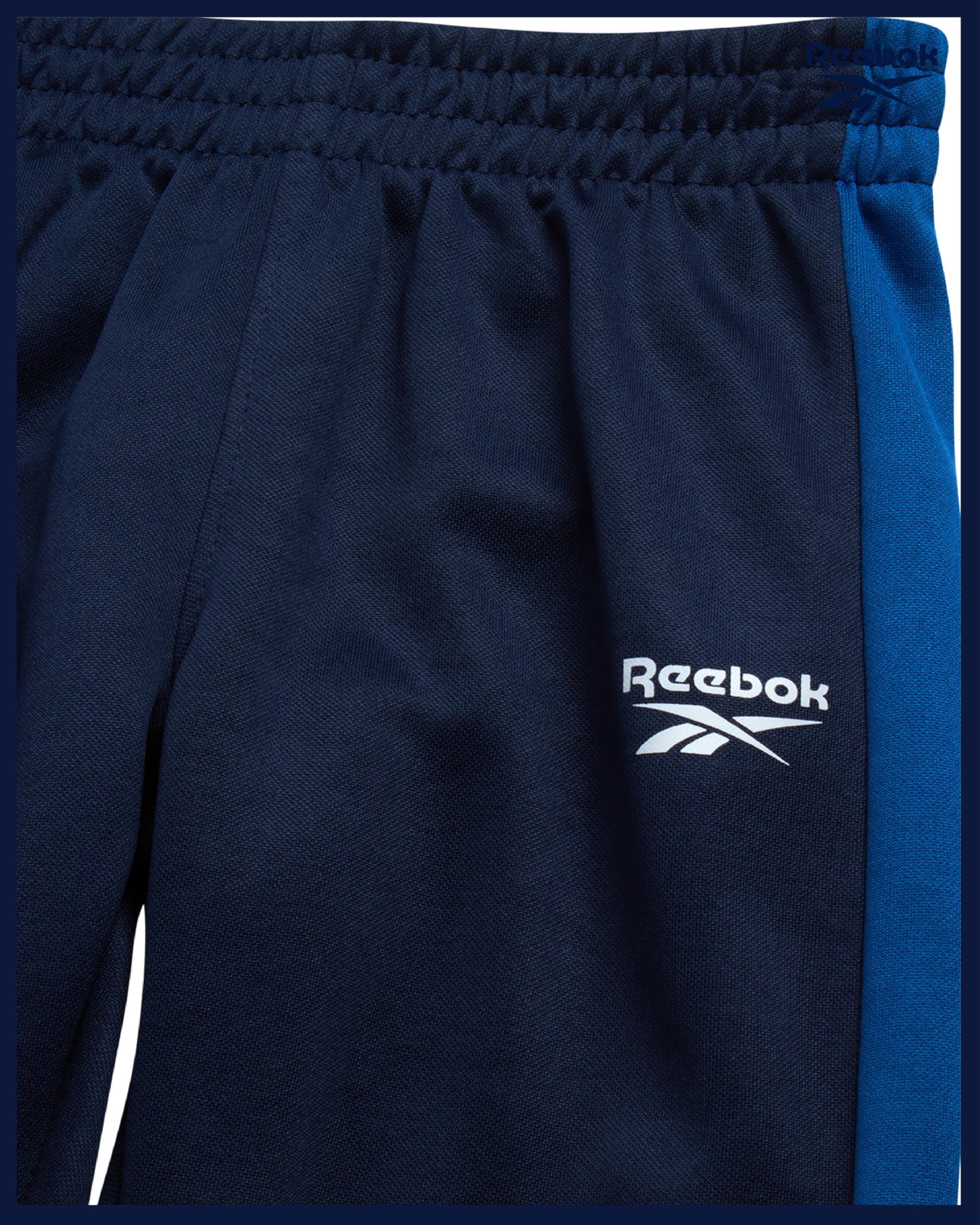 Reebok Set di 3 pantaloni da bambino, con giacca a maniche corte e pantaloni da jogging per neonati e ragazzi