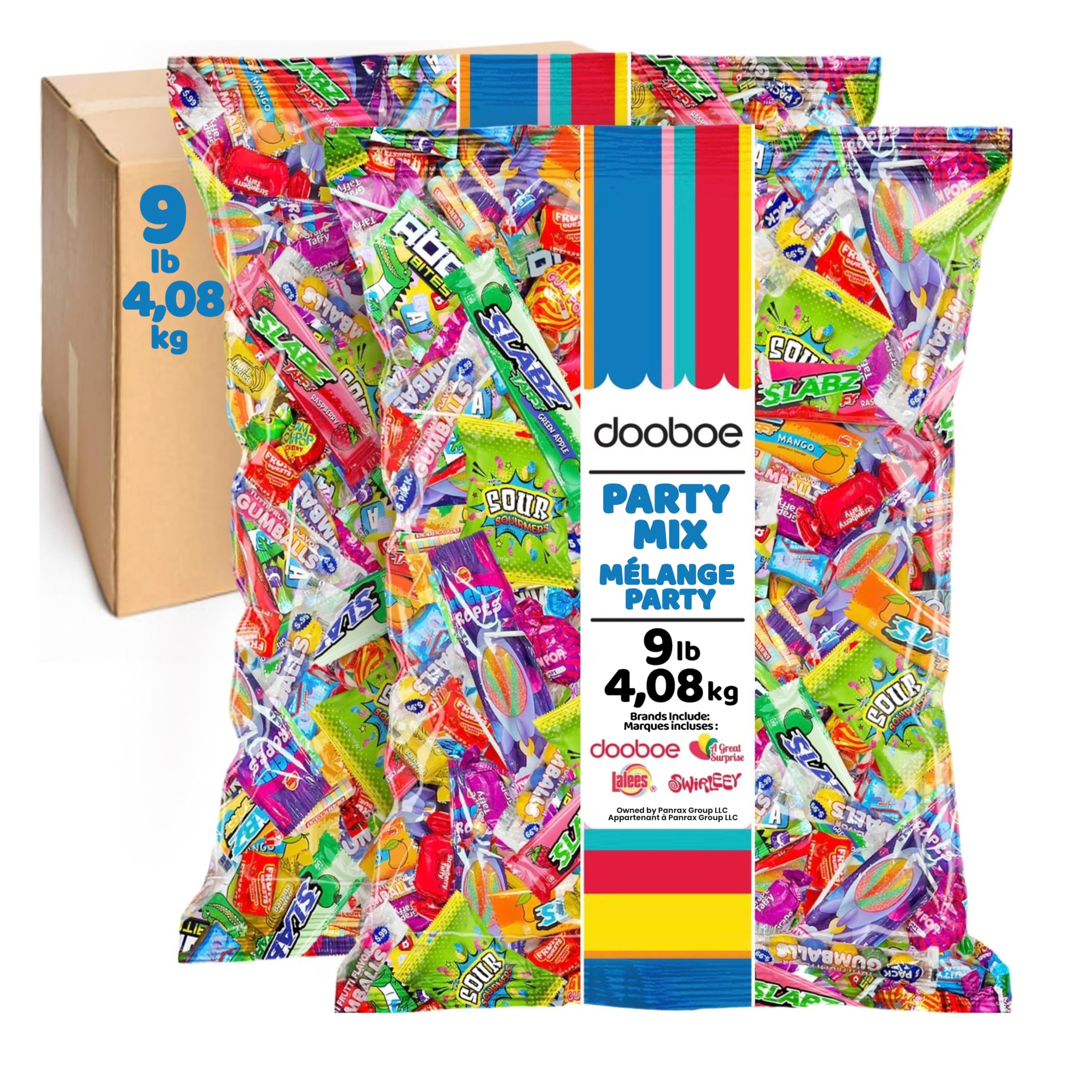 Dooboe Bulk Candy Mix - Variety Pack Assorted Classic Individually Wrapped Candies Fun Size Assortment (9 Pounds)