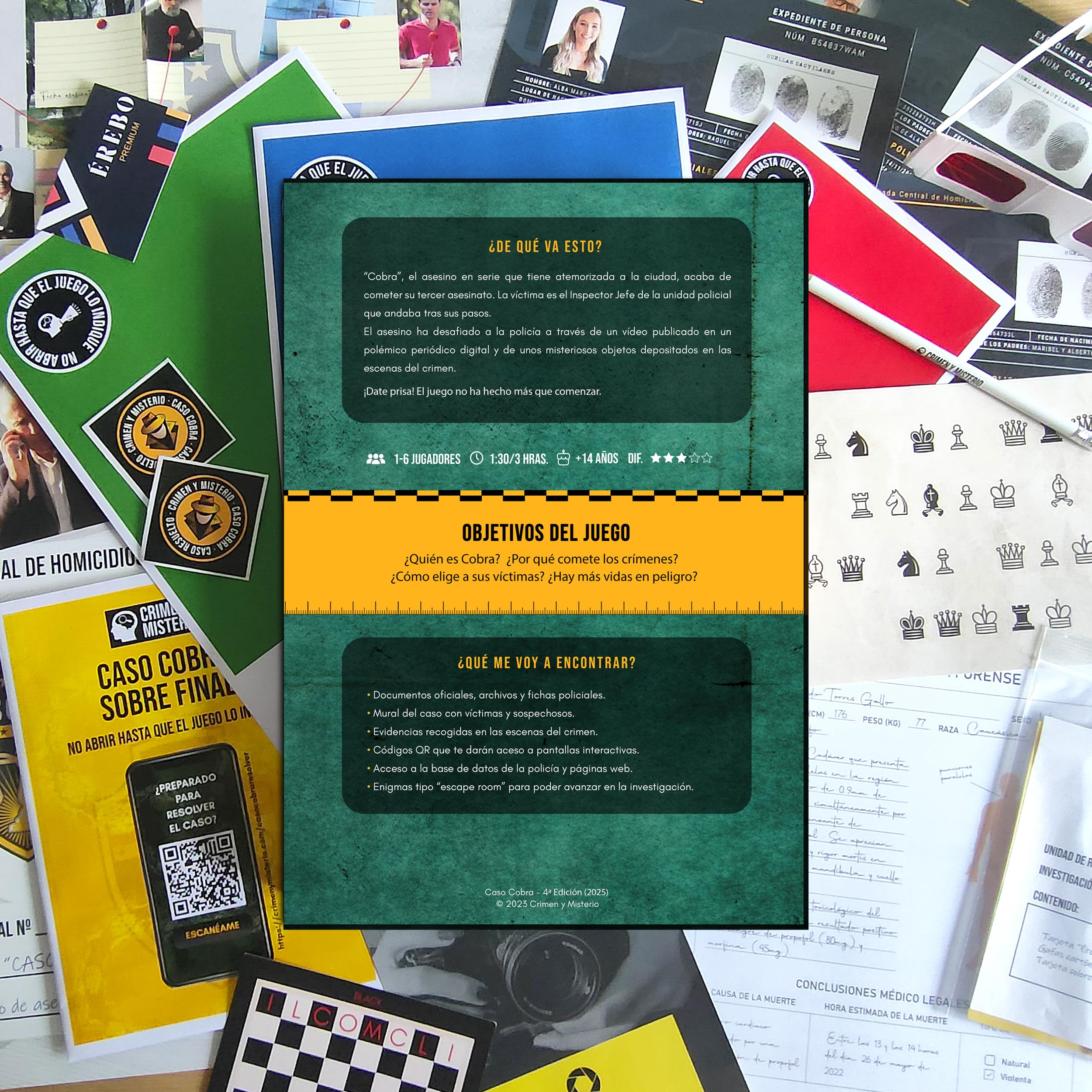 Caso Cobra - Juego de Mesa de Detectives y Escape Room en Casa