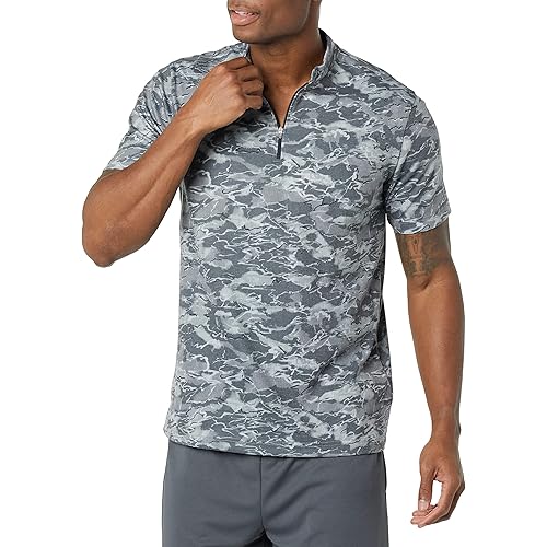 Amazon Essentials Men's Performance Soft Tech Short-Sleeve Quarter-Zip Shirt